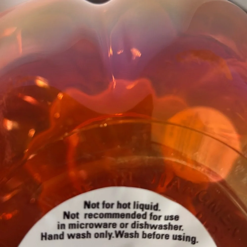 NWT- Iridescent Orange- Fall Pumpkin Shaped Cold Drink Dispenser 196floz